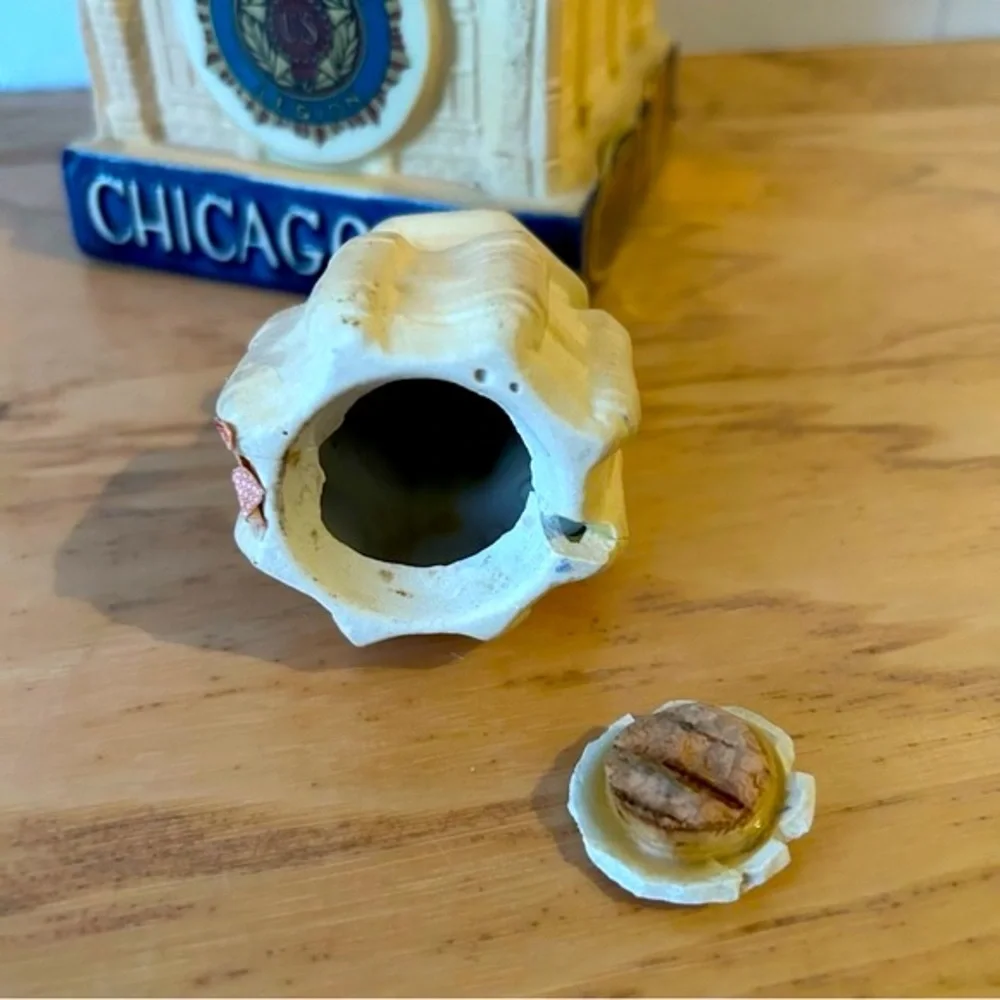 Vintage Chicago Water Tower Ezra Brooks Decanter Chicago IL 1982 American Legion